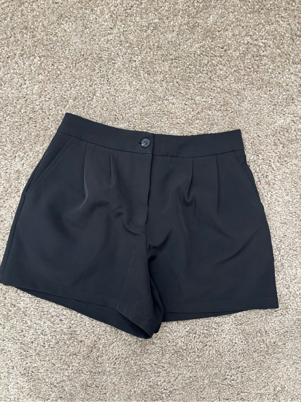 Sincerely Jules Black Tailored Front-Pleat Shorts
